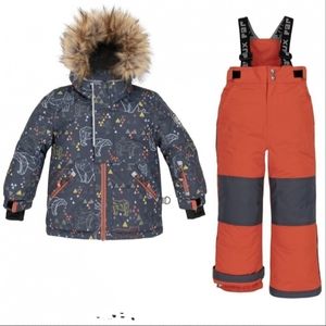 Deux Par Deux Boy's Ursa Major 2-piece Faux Fur Snowsuit Set Size 2